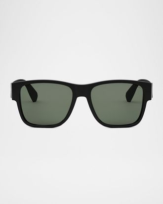 Bulgari Aluminum Geometric Sunglasses