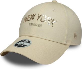 New Era Mens Baseball Cap 9forty Sequin Light Beige Cotton Hat
