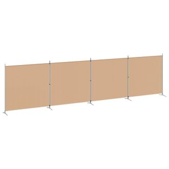 vidaXL Separador De Habitaci&oacute;n De 4 Paneles Beige 698 X 180 Cm Tela Vidaxl