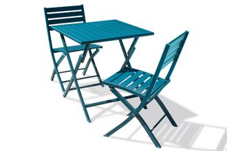 DCB Garden Citygarden - Marius - Conjunto De Comedor De Jard&iacute;n 2 Plazas De Aluminio - City Garden