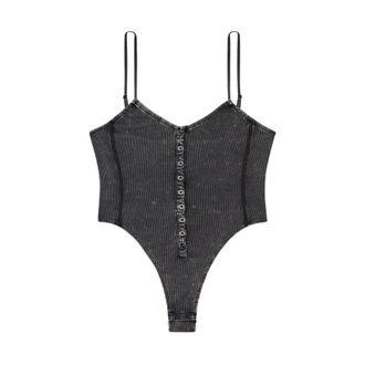 Diesel Ribbed Spaghetti-Strap Top