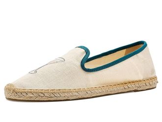 Soludos Martini Smoking Espadrille Womens Flat Shoes Natural Undyed : EU 41 (US Womens 10-10.5) B - Medium, Cotton