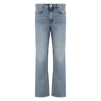 Toteme Jeans, Dames, Blauw, W25, Denim, Low Straight Denim Jeans