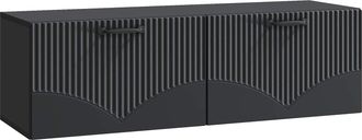 vidaXL Mueble Para Tv De Pared Negro 98 X 31 X 30 Cm Vidaxl