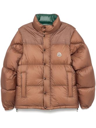 Moncler Verone reversible down jacket - men - Goose Down/Polyester/Polyamide/Goose Feather - 2 - Brown