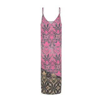 One Teaspoon Prismatisch Roze Midi Jurk - Dames - Zomerkleedjes - Veelkleurig - XS - Kleedjes