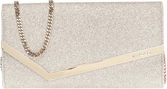 Jimmy Choo London Tassen, Dames, Geel, ONE Size, Leer, Emmie schoudertas