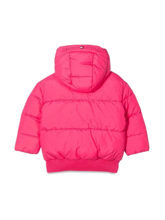 Tommy Hilfiger Hooded Quilted Puffer Jacket - Pink