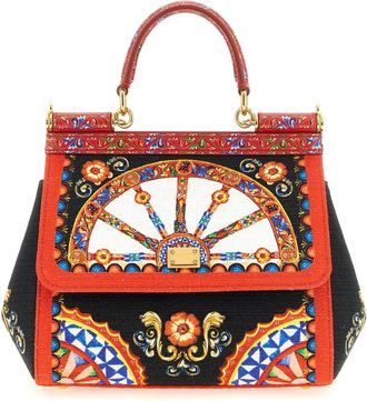 Dolce & Gabbana Kleine Sicily Handtas - Dames - Handtassen - Veelkleurig - ONE Size - Leer - Tassen
