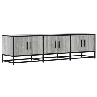 Berkfield Home TV Cabinet Grey Sonoma 150x35x41 cm Engineered Wood & Metal | Size: 150 x 35 x 41 cm