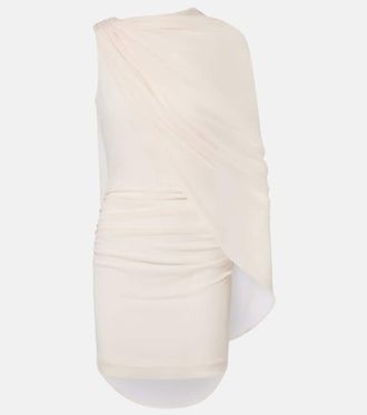 Rotate Vestido corto de chif&oacute;n con capa