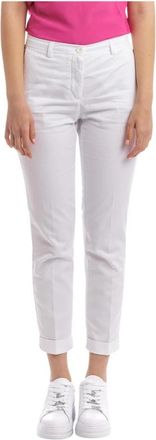 Seventy Pantalone a tinta unita - Dames - Vrijetijds broeken - Wit - XS - Leer - Broeken