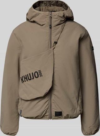 Khujo Jacke mit Kapuze und Label-Detail Modell SHELLY2 in Beige, Gr&ouml;&szlig;e M