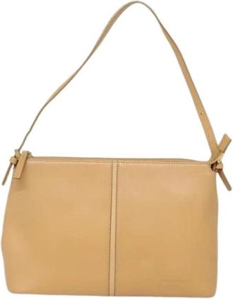 Burberry Pre-owned Vintage Schoudertas - Dames - Vintage Schoudertas - Beige - ONE Size - Leer - Vintage