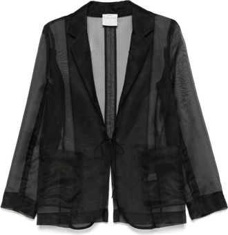 Forte_Forte Black Silk organza Blazer