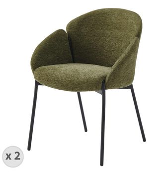 Moloo Silla de tela verde (x2)