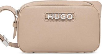 HUGO BOSS Crossbodytas met logoplakkaat - Beige