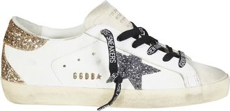 Golden Goose Super-Star Leather Upper Glitter Star