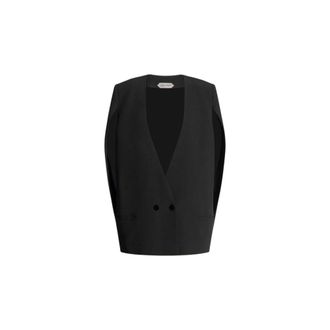 Alberta Ferretti Cady Jacket with Cape Sleeves - female - Alberta Ferretti - Ponchos - Black - XL - Jackets