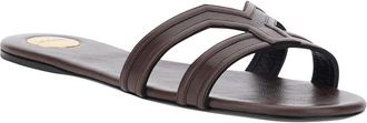 Saint Laurent Womens Sandals Mabrouka Brown Leather Calf