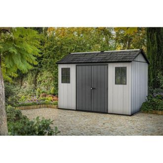 Dmora Dmora - Caseta De Jard&iacute;n Dartmouth, Cobertizo De Jard&iacute;n, Caseta De Jard&iacute;n, Trastero Para Herramientas, 350x229 H254 Cm, Gris