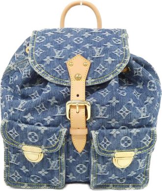 Louis Vuitton Monogram Denim Blue Monogram Denim Backpack (Pre-Owned)