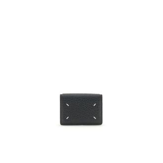 Maison Margiela Accessoires, Dames, Zwart, ONE Size, Leer, Four Stitches Pocket Wallet