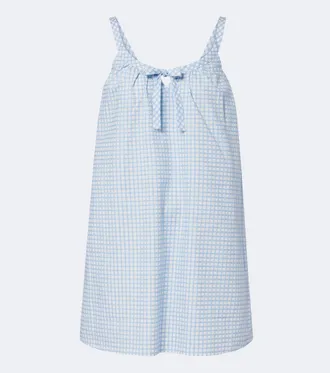 Poss&eacute; Lila gingham cotton minidress
