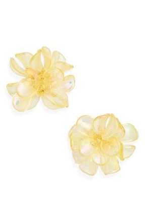Nordstrom Rack Resin Floral Stud Earrings in Butter Yellow at Nordstrom Rack