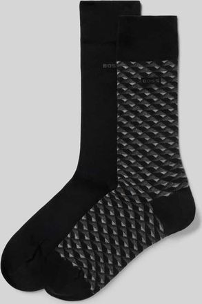 HUGO BOSS Socken aus Baumwoll-Mix im 2er-Pack in Black, Größe 39-42