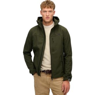 Superdry Trekker Soft Shell Jacket met capuchon - Heren - Zomerjassen - Groen - S - Polyester - Jassen
