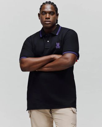 Psycho Bunny Big And Tall Kendrick Pique Polo 001 BLACK / 1XLT