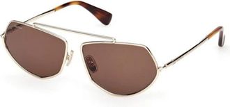 Max Mara Joey Zonnebril - Dames - Zonnebrillen - Geel - 60 MM - Accessoires
