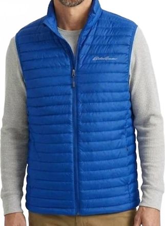 Eddie Bauer Microlight Down Zip Up Puffer Vest In Cobalt Blue