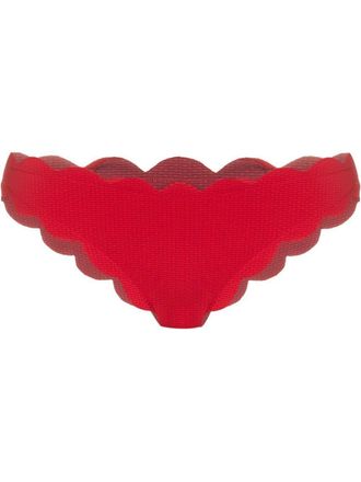 Marysia Swim scallop-edge bikini bottoms - Red
