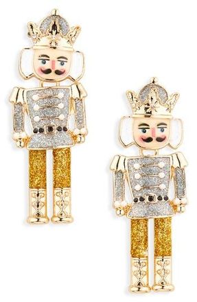 Leith Nutcracker Drop Earrings in Brown Multi- Gold at Nordstrom Rack