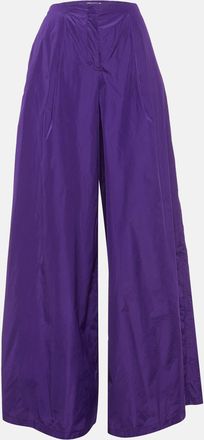 Jil Sander Purple Taffeta Palazzo Trousers