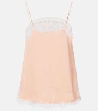 Faithfull The Brand Hanna lace-trimmed satin camisole