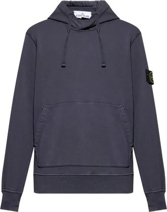 Stone Island Felpa con logo e cappuccio - Blu