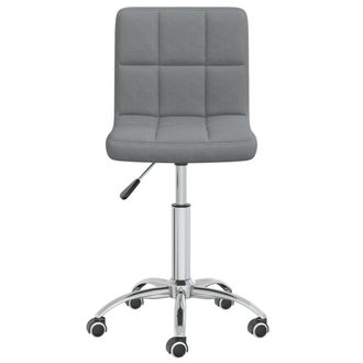 vidaXL Silla De Comedor Giratoria Tela Gris Claro Vidaxl
