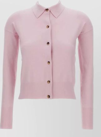 Max Mara knit cardigan mixed yarn ribbed trim