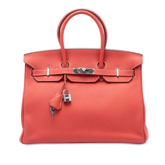 Herm&egrave;s Pre-owned Hermes Limited Edition Bicolor Clemence Birkin Retourne 35 Satchel Ladies V9UC7AK82NUUSZVN