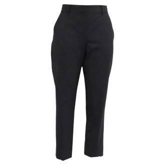 Theory Cropped Trousers in Black Wool