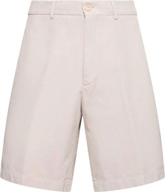 Brunello Cucinelli Stone Cotton Twill Resort Shorts