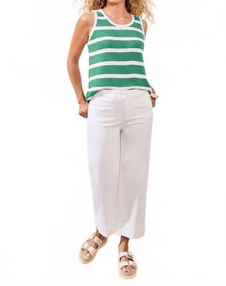 Tribal Comfort Stretch High Rise Palazzo Pants In White