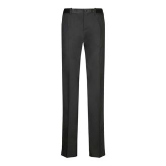 Dolce & Gabbana Black Straight-Cut Trousers Elegant Style - male - Dolce & Gabbana - Suit Trousers - Black - XL - Trousers