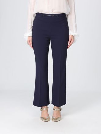 Elisabetta Franchi Pantaloni cropped in cr&ecirc;pe con vestibilit&agrave; slim fit