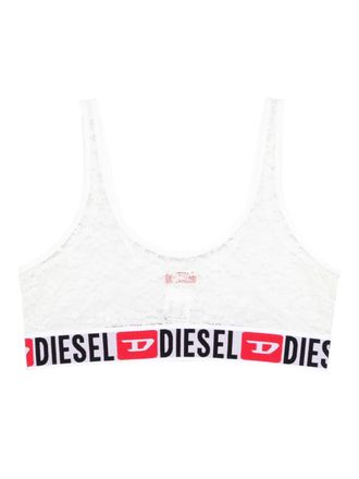 Diesel Ufsb-Oriba bh met logoband van kant - Wit