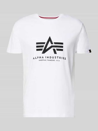Alpha Industries Alpha Industries T-Shirt mit Label-Detail Modell Basic in Weiss, Gr&ouml;&szlig;e XXL