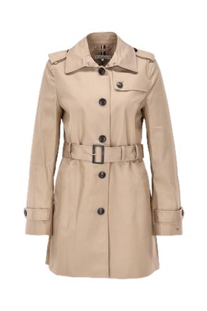 Tommy Hilfiger Womens Heritage Single Breasted Trench Coat, Beige (Nos Beige), XS